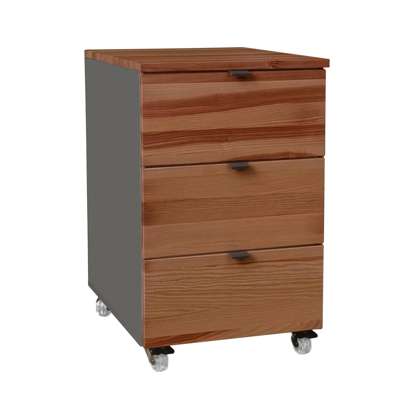 Kontenerek pod biurko z szufladami LUKA na kółkach 41x50 brązowy/kolor dębu Szuflada, Meble, Szafka, Skrzynka pocztowa