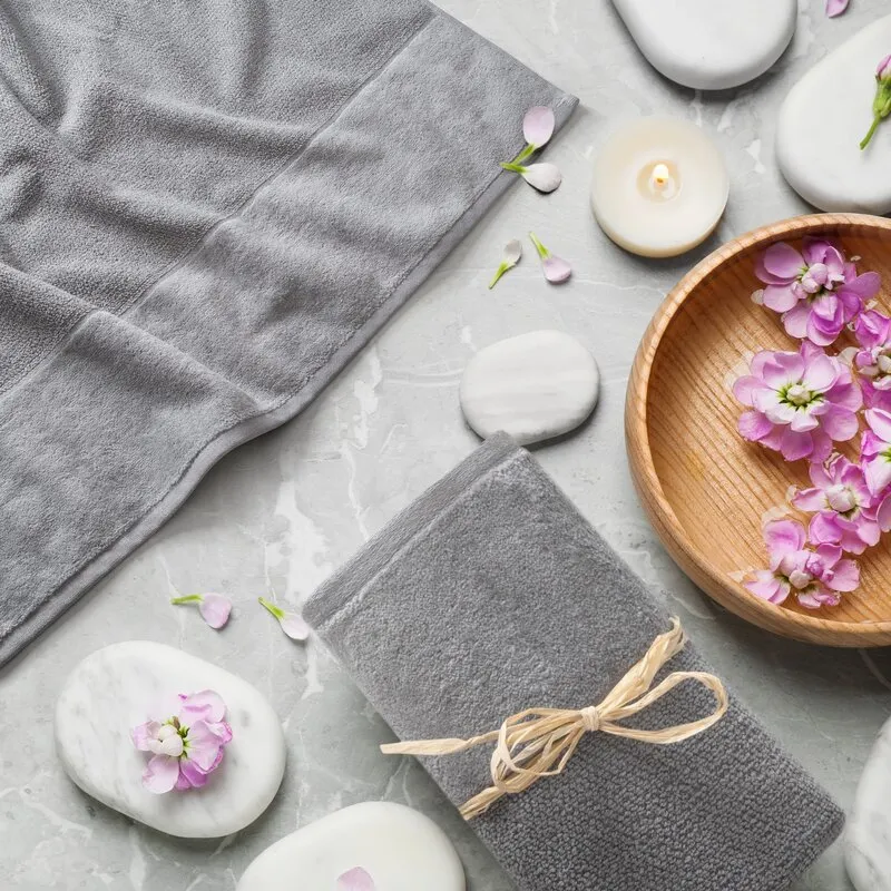 RĘCZNIK LUCY (04) 70X140 CM STALOWY - EU_339272