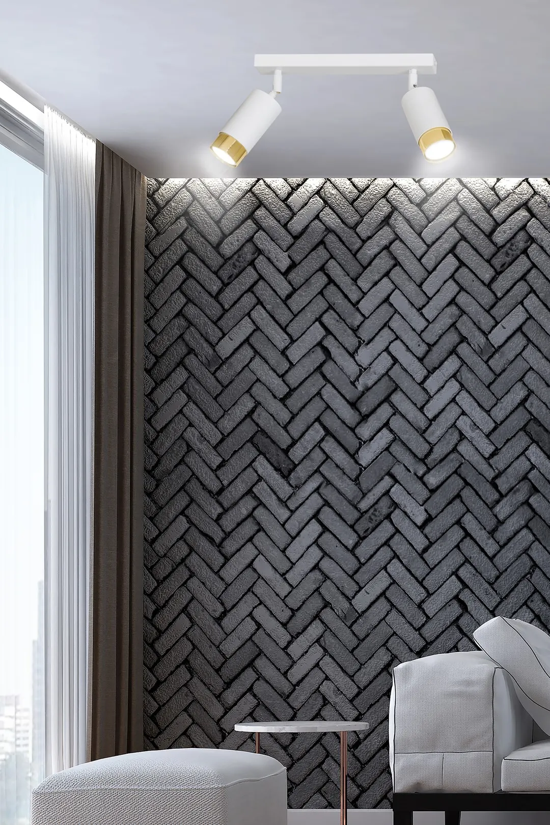 Lampa sufitowa HIRO Biały/Złoty 963/2 - 963/2