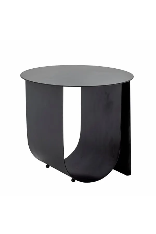 Stolik pomocniczy okrągły CHER 45 cm czarny - ND_82058255