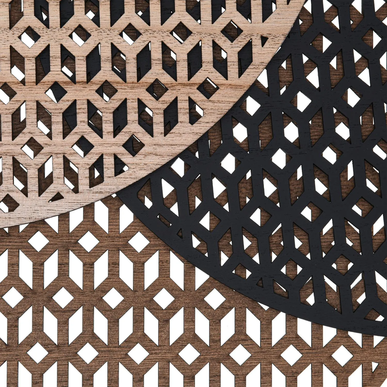 image -pattern, geometric, cutout, wooden, matte black