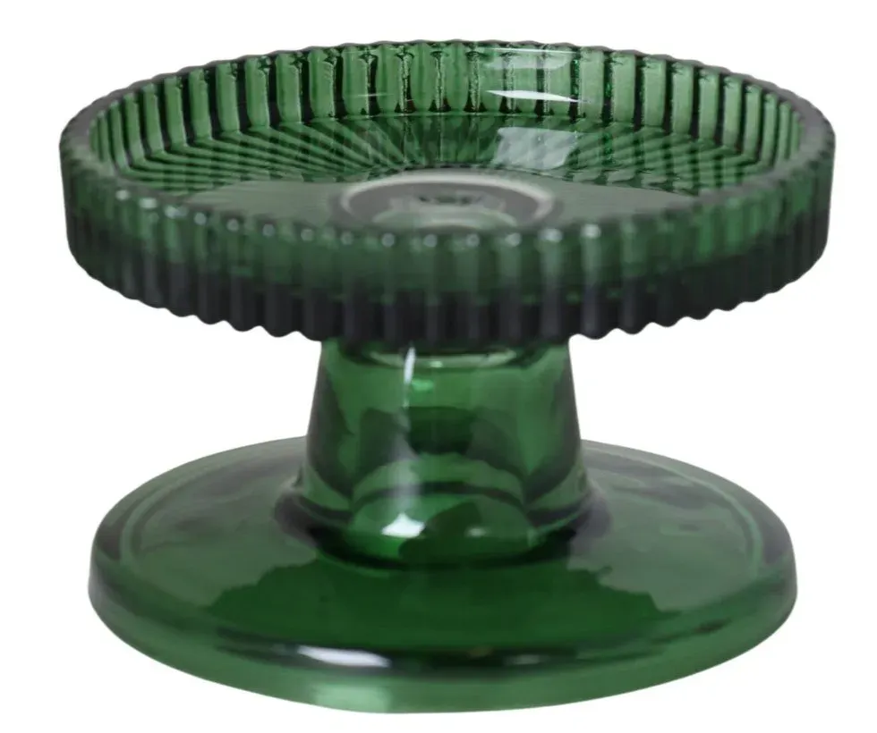 ŚWIECZNIK szklany niski 5715 zielony ŚWIECZNIK szklany niski 5715 zielony