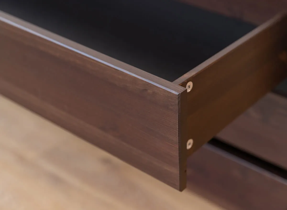 Moduł z szufladami do bieliźniarki ROSELLA 40x57 sosna ciemny brąz - SKROS10