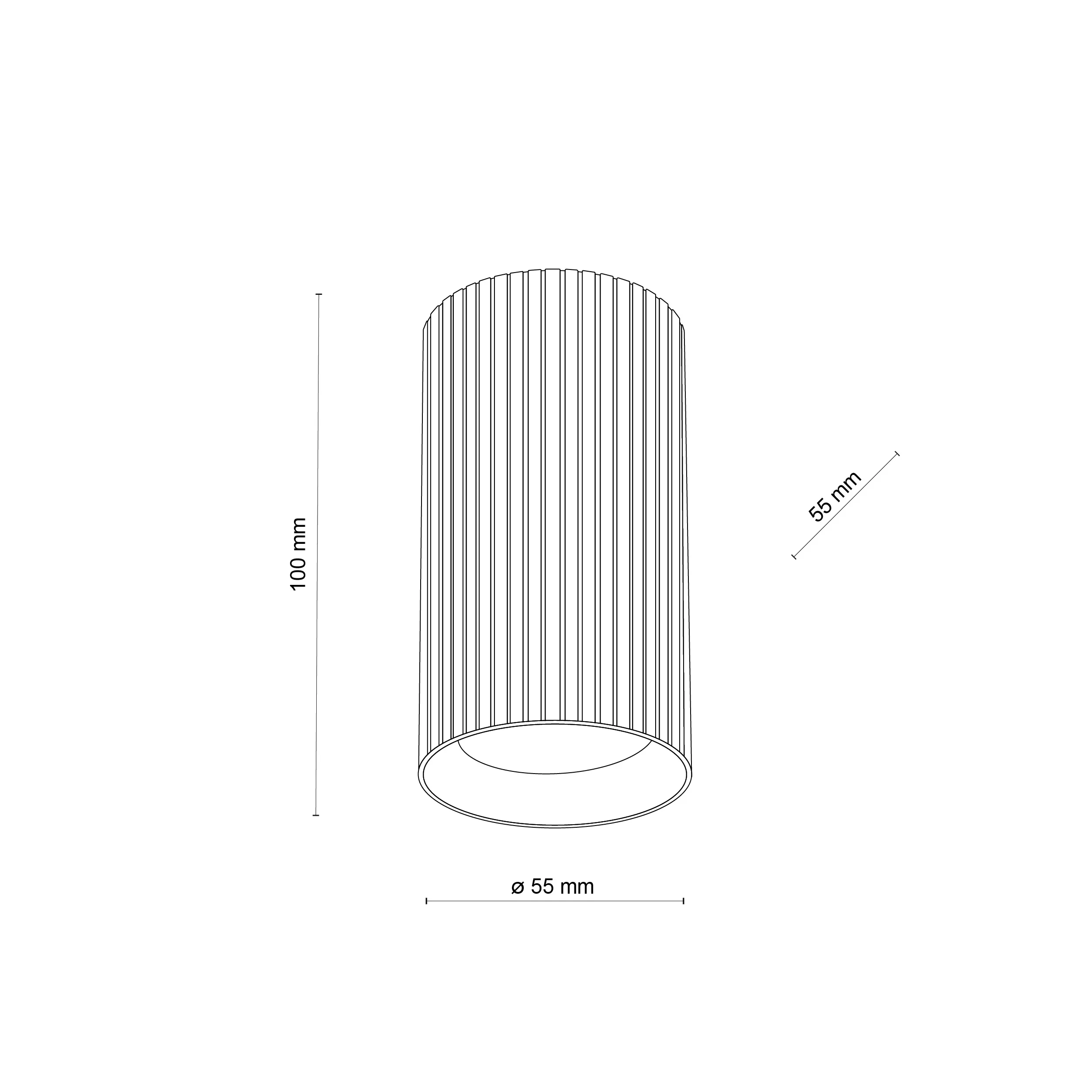 Plafon TUNE biała rozmiar S okrągła metalowa 10x5cm - TK_10023