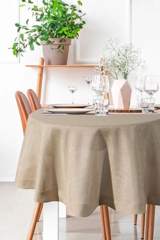 OBRUS STELLA 1 O 150 CM ZŁOTY - EU_424850