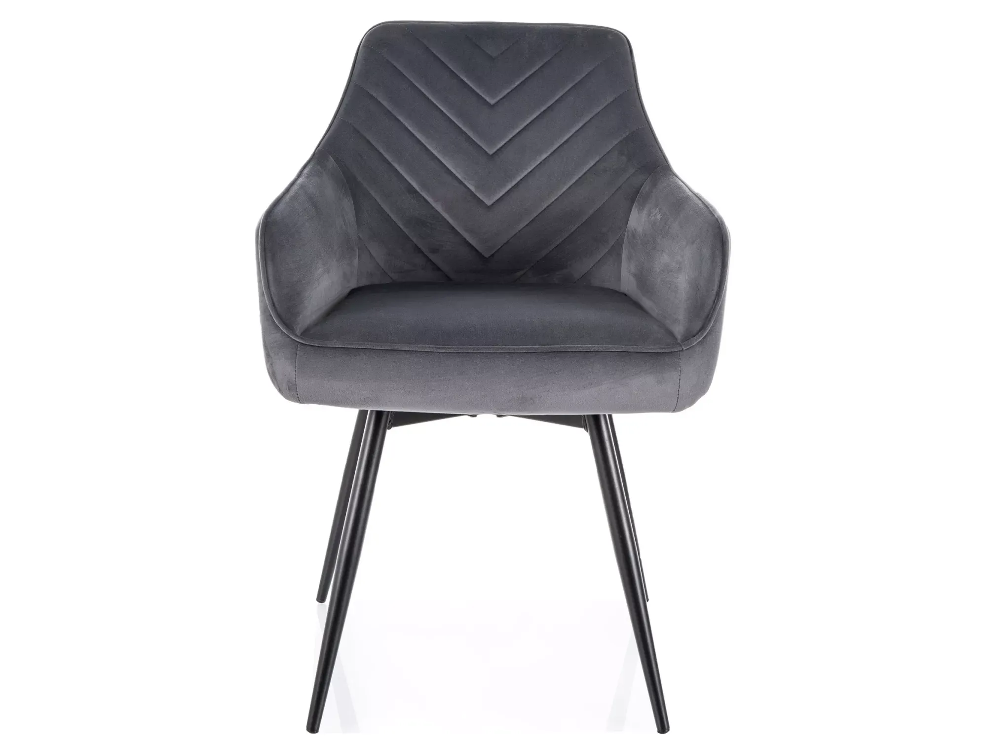 Krzesło tapicerowane SERVIO VELVET Bluvel 14 szary czarne nogi - SERVIOVCSZ