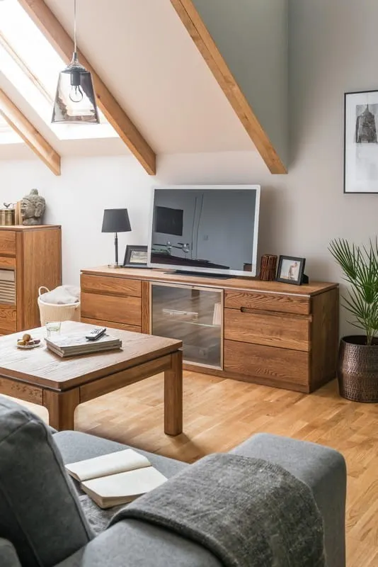 Stolik kawowy MONTENEGRO 41 drewniany dąb rustical 80x80x45cm - TH-100-0935