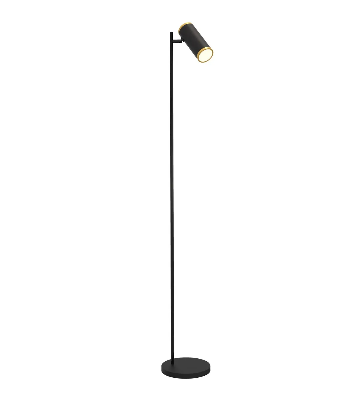 Lampa podłogowa pojedyncza TOULOUSE 160 cm LED ze ściemniaczem czarno-złota