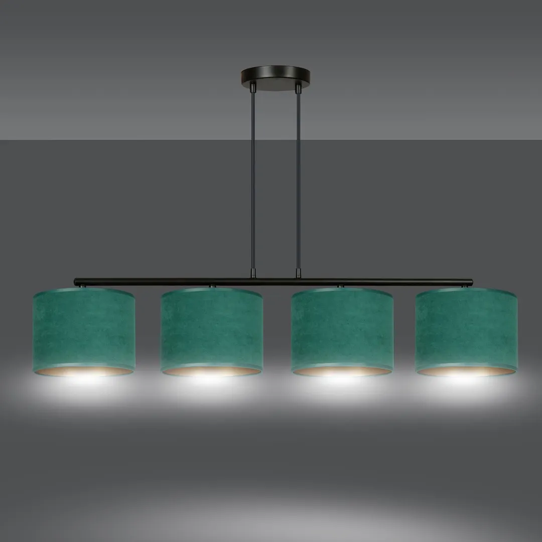 Lampa wisząca HILDE 4 czarny zielony — zdjęcie 4