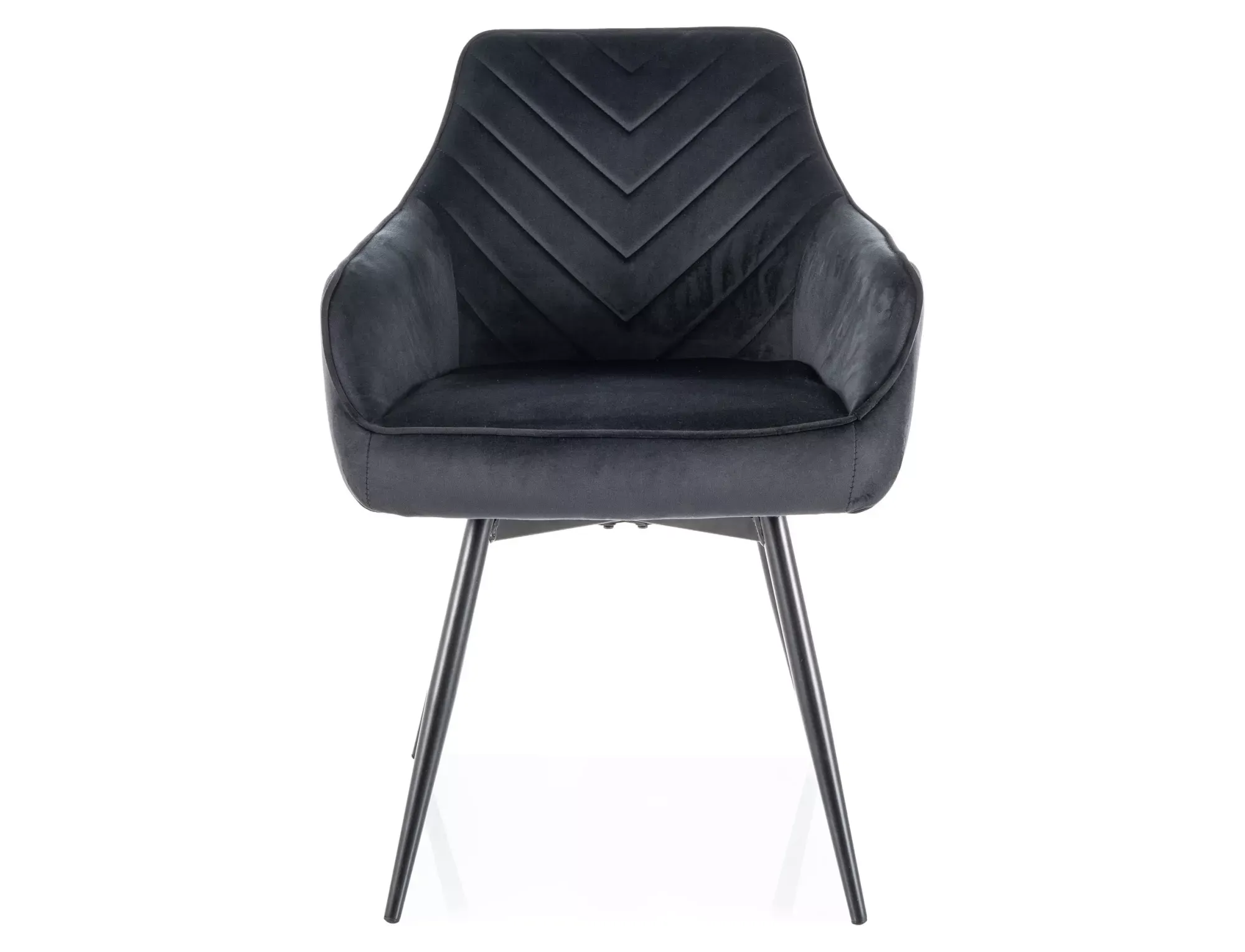 Krzesło tapicerowane SERVIO VELVET Bluvel 19 czarny czarne nogi - SERVIOVCC