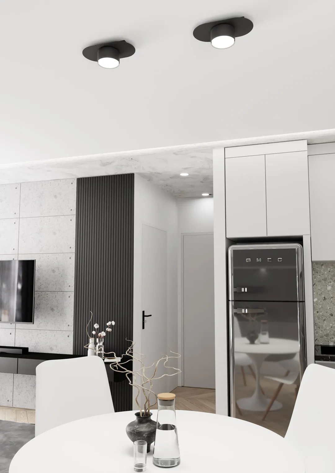 Lampa sufitowa STILO 1 BL czarna - 1449/1