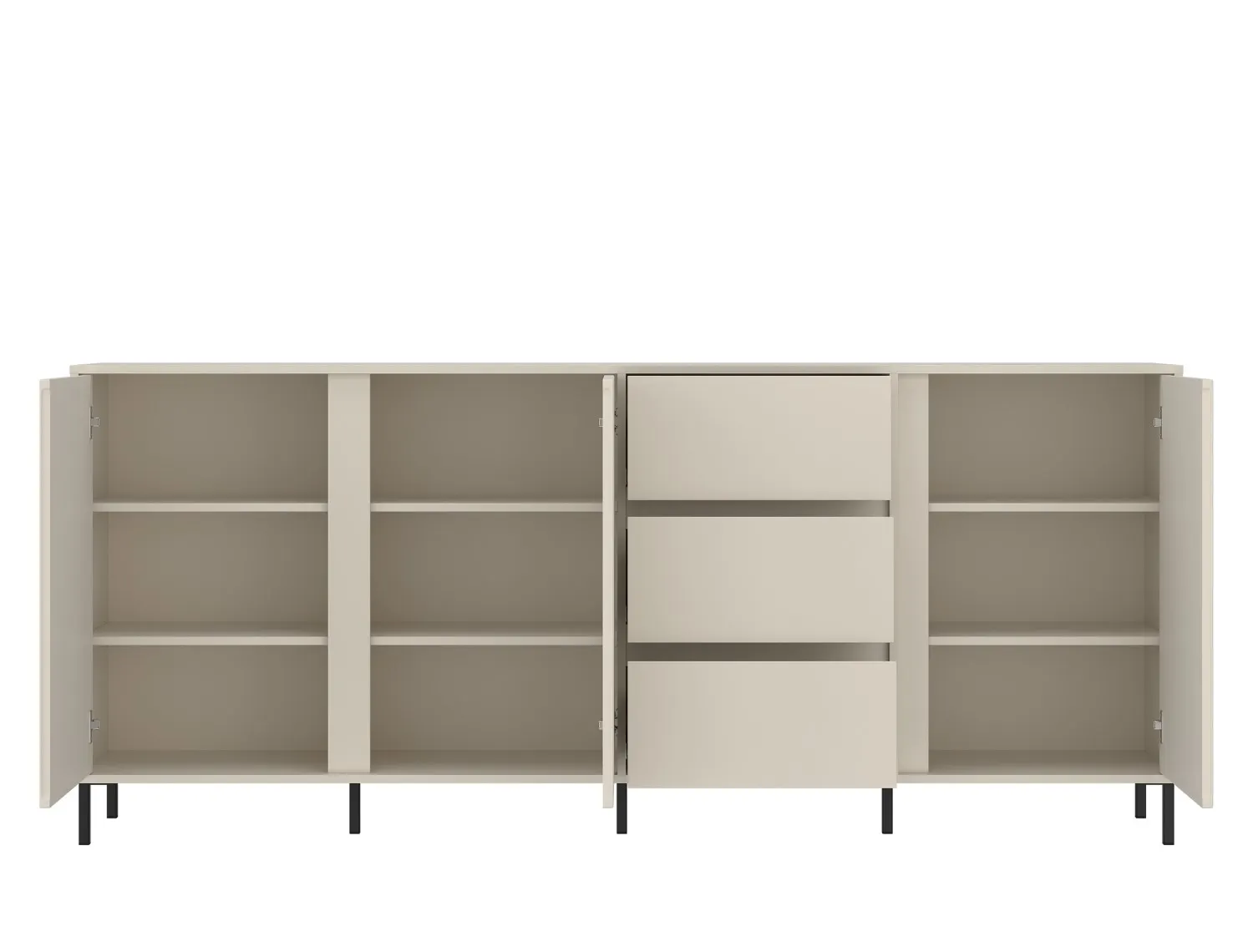 Komoda 3-drzwiowa z szufladami AVENALE 212 cm kaszmirowa - 6000000021304