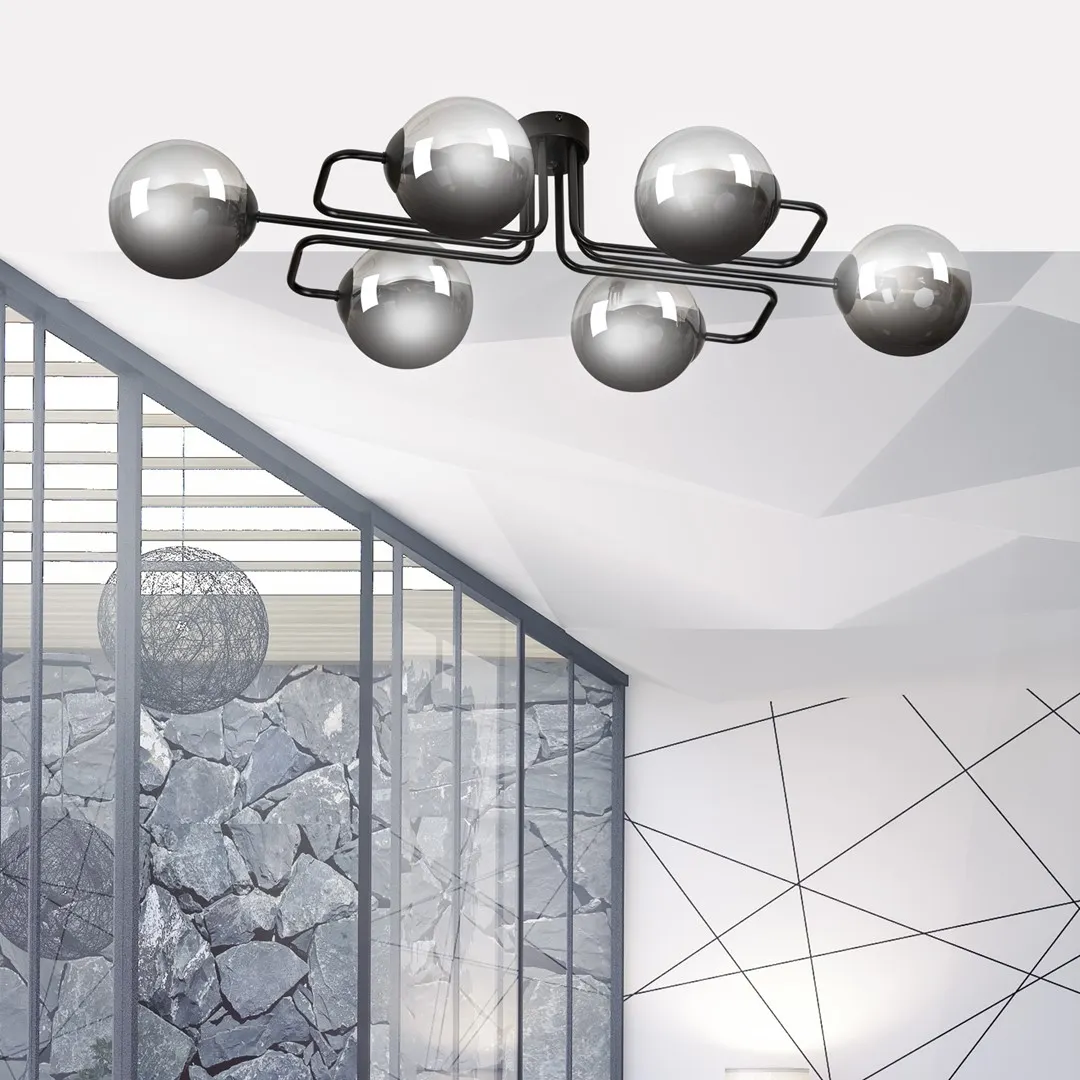 Lampa sufitowa BRENDI 6 czarny grafitowy — zdjęcie 7