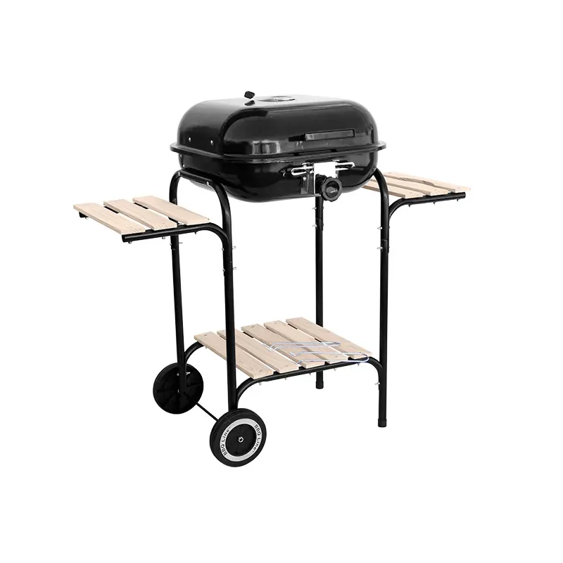 Grill węglowy z drewnianymi półkami MIR350