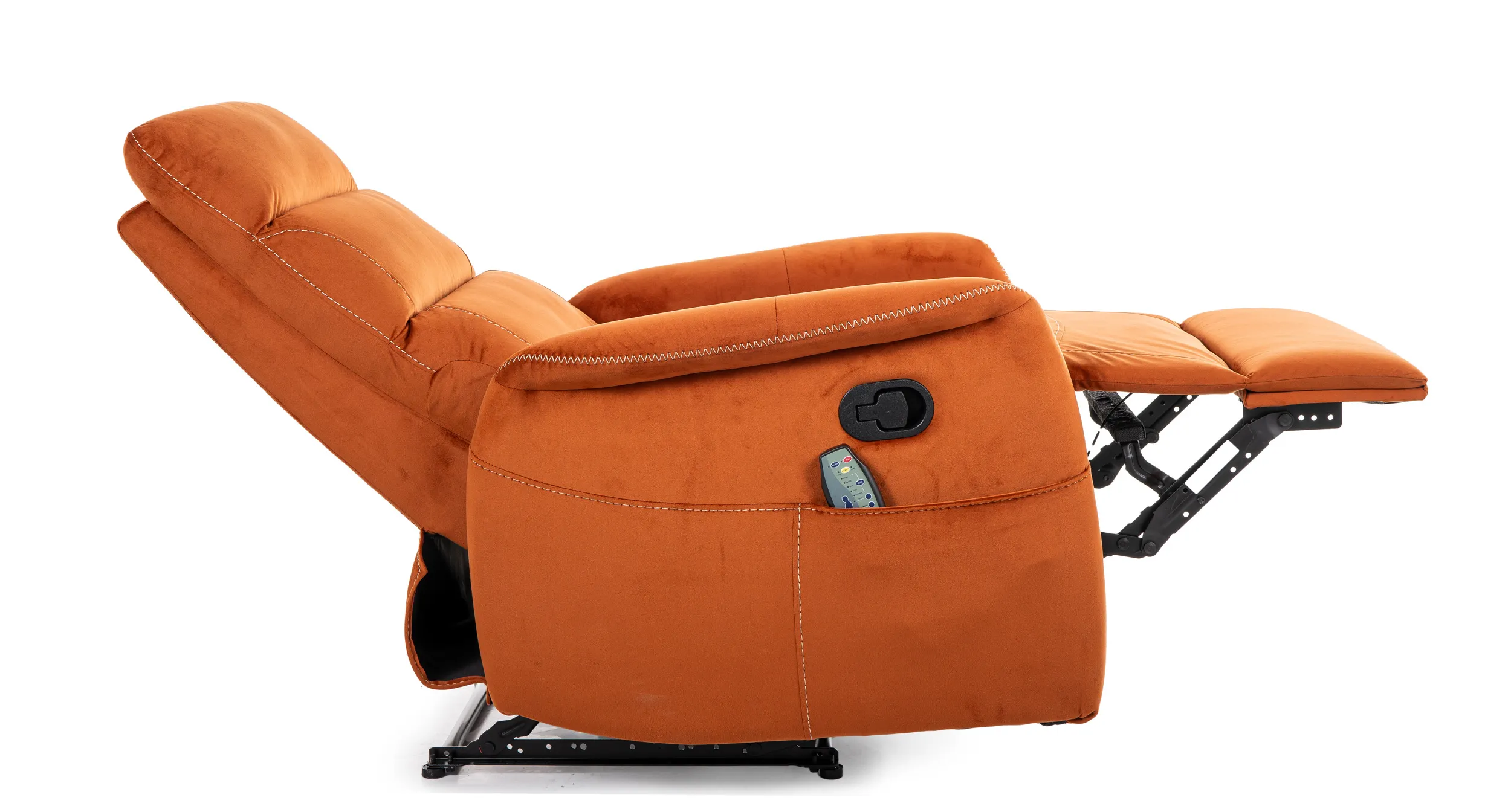 Fotel rozkładany SOLON M VELVET funkcja masażu cynamonowy - SOLONMVCY