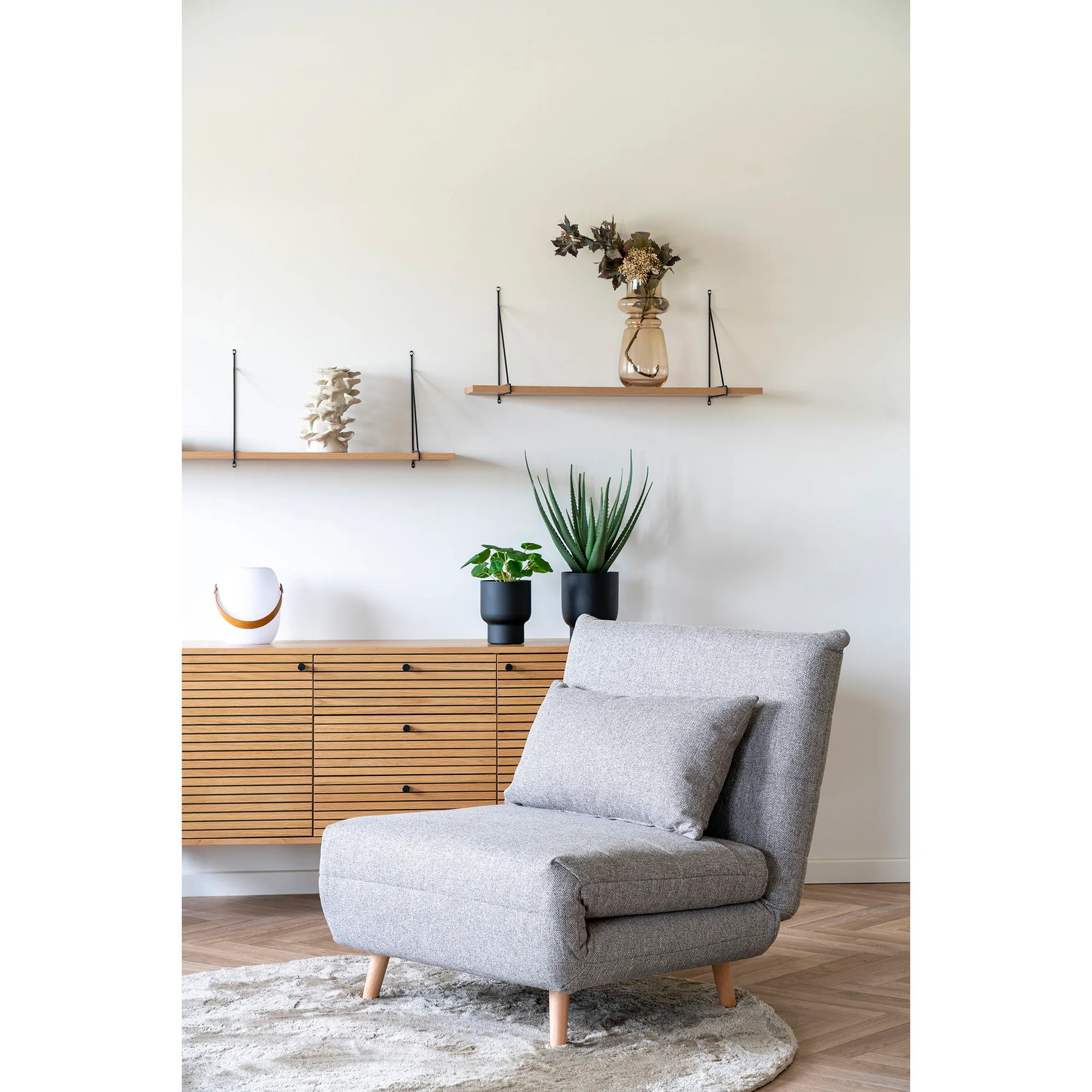 Wazon ze szkła VASE fi15x31 cm przydymiony brązowy - 4441785