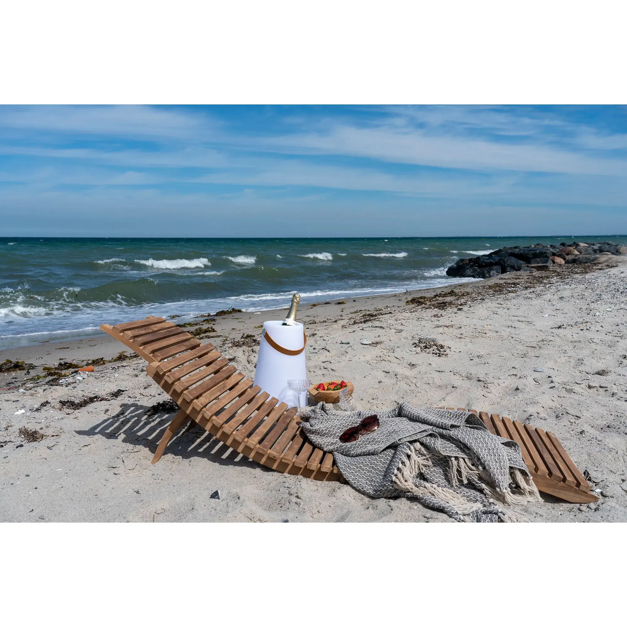 Leżak ARRIETA - naturalny - 7301050