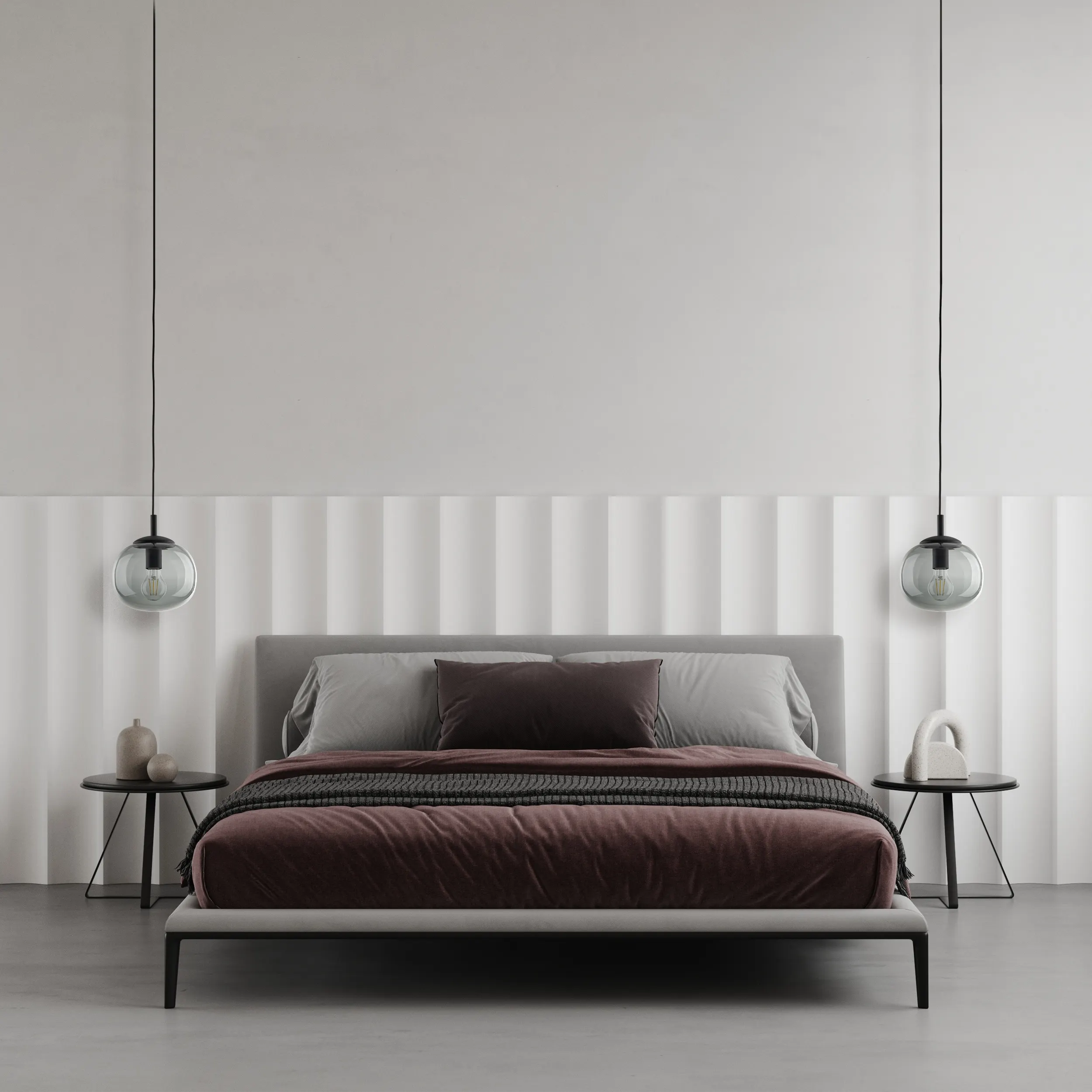 Lampa wisząca VIBE czarna z szarym okrągłym szklanym kloszem 160x20cm - TK_5825