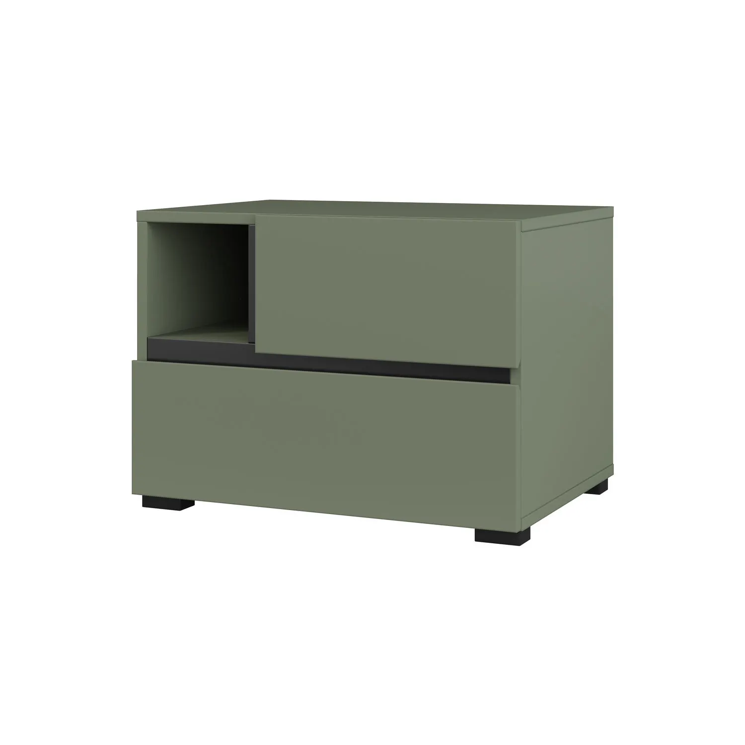 Szafka nocna z szufladami CROSS S 55x40 zielona - 24GWMY22