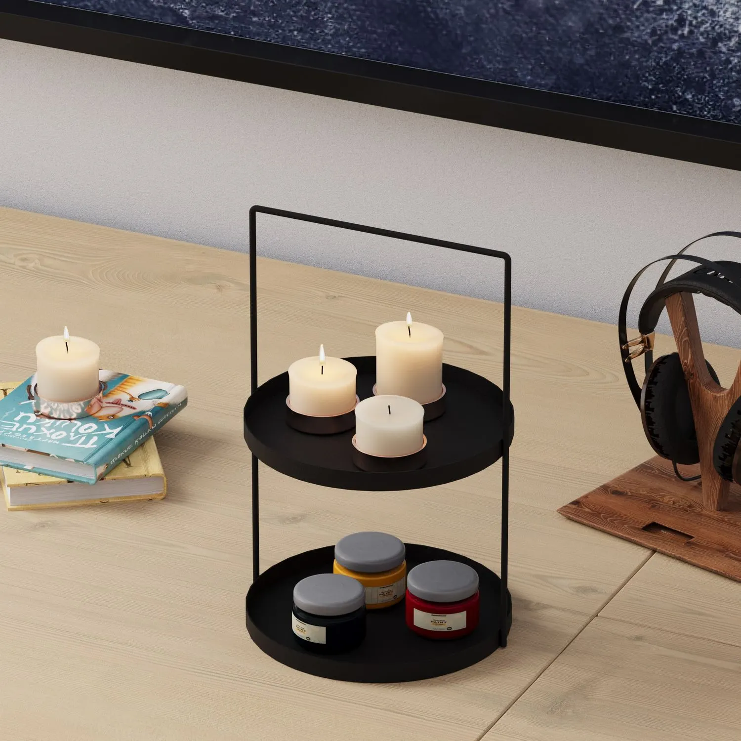 Metalowa ozdoba TILOS czarna - ASI_247HFM1118