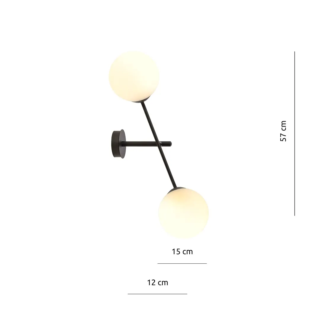 Kinkiet LINEAR K2 czarny biały — zdjęcie 4
