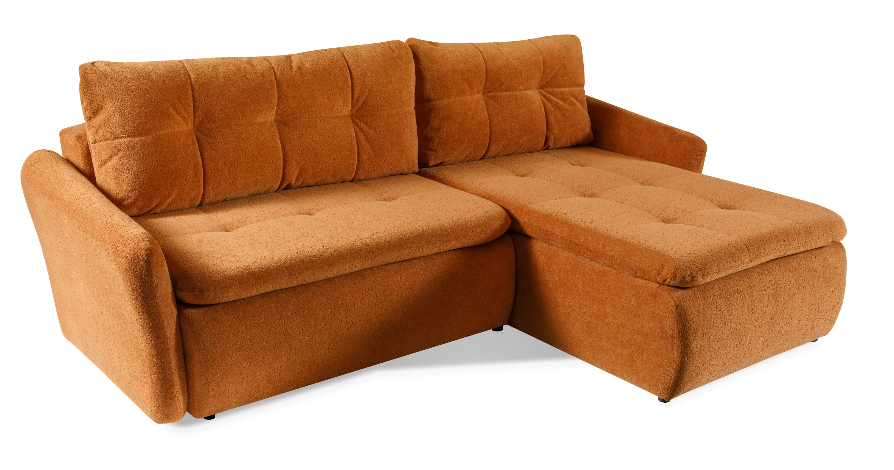 Narożnik rozkładany pikowany MONDELLO BELLINI 246 cm L/P cynamonowy
