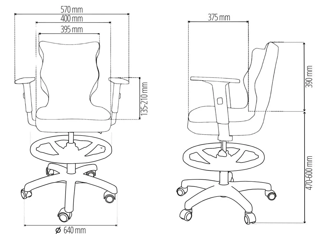 Krzesło młodzieżowe Duo czarny Velvet 24 rozmiar 5 WK+P - CD-D-5-B-C-VT24