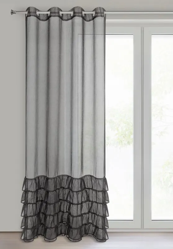 FIRANA GOTOWA CARLI 140 X 250 CM CZARNY
