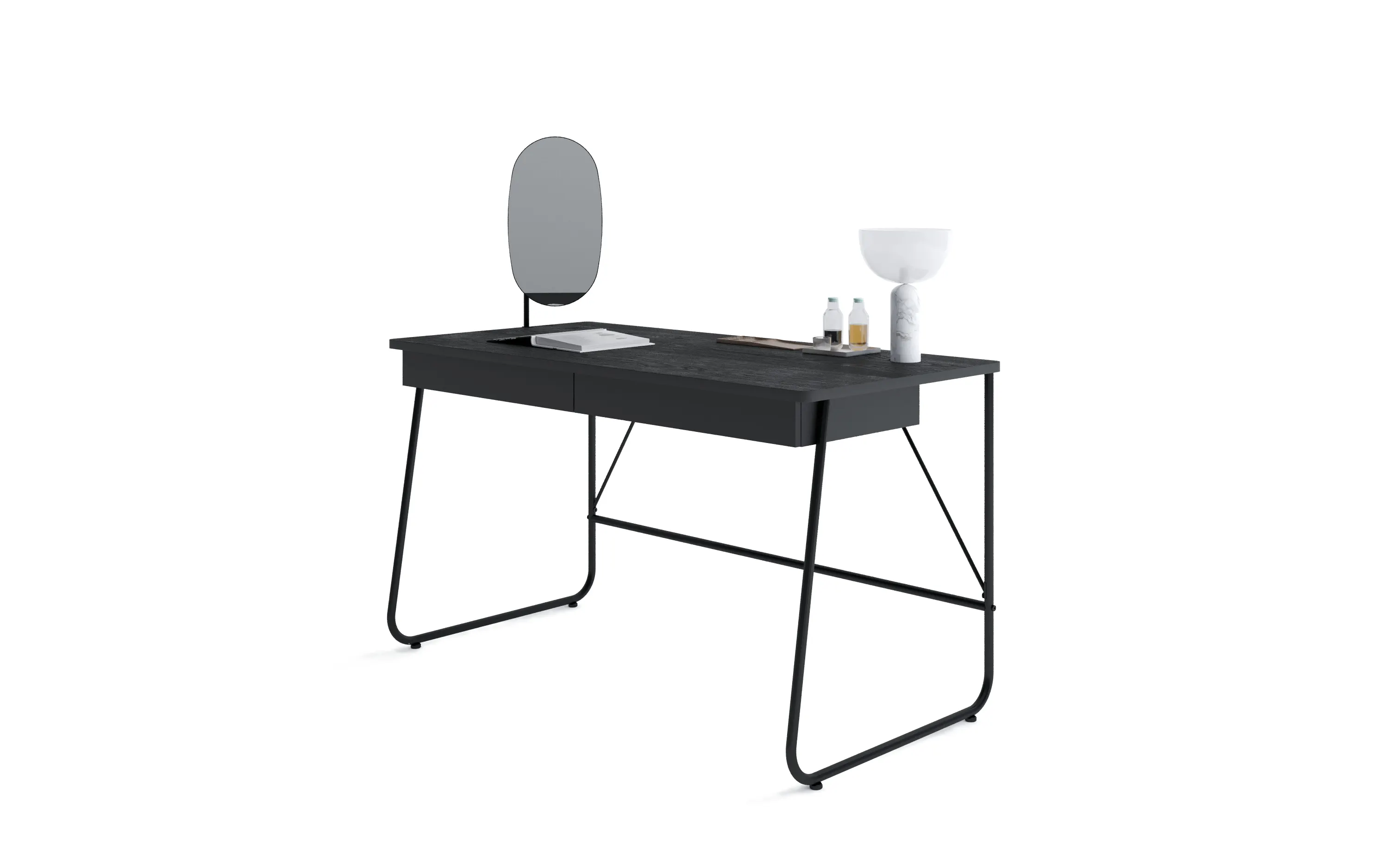 Biurko z 2 szufladami MATCH MB-01 czarny - MB1K