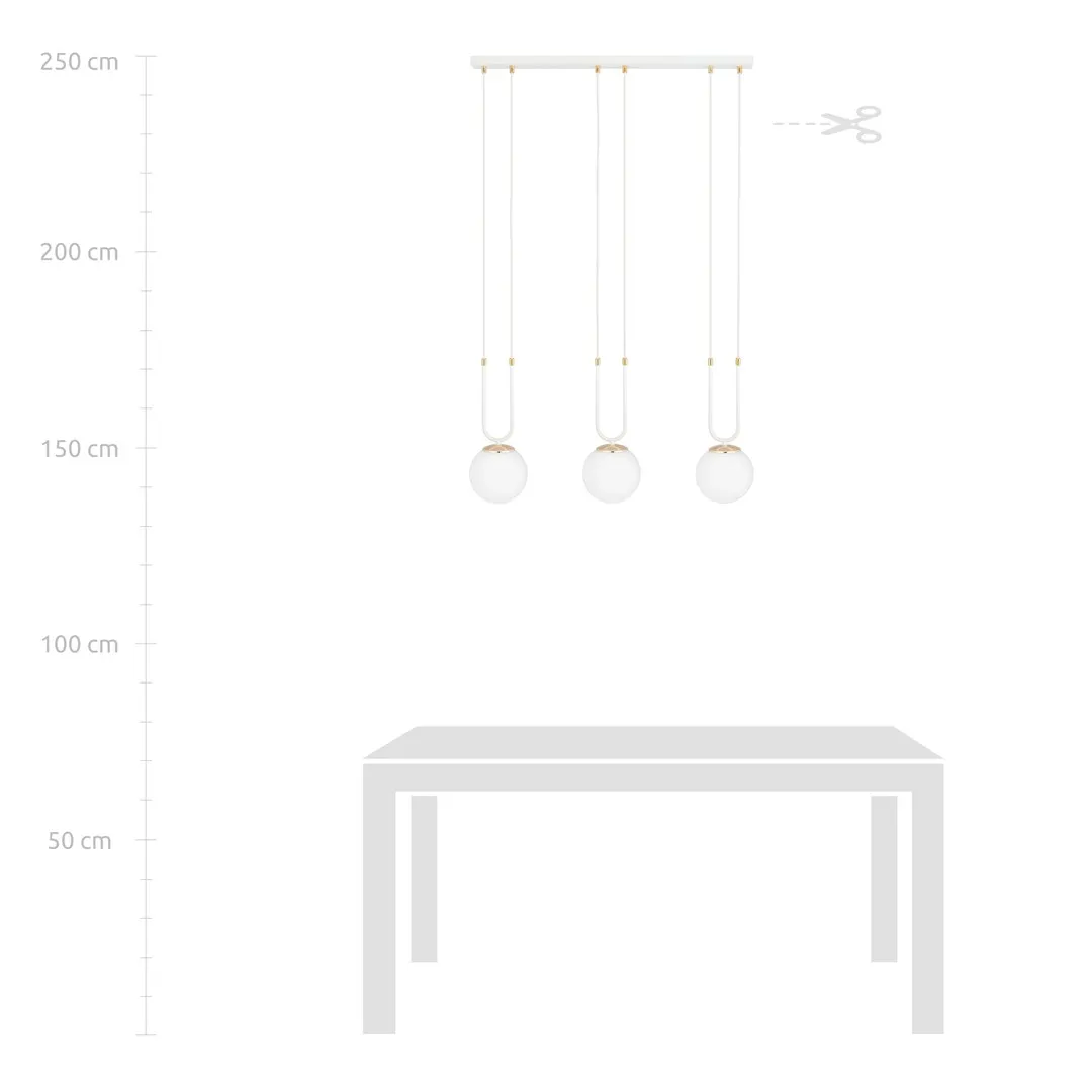 Lampa wisząca GLAM 3 biały — zdjęcie 8