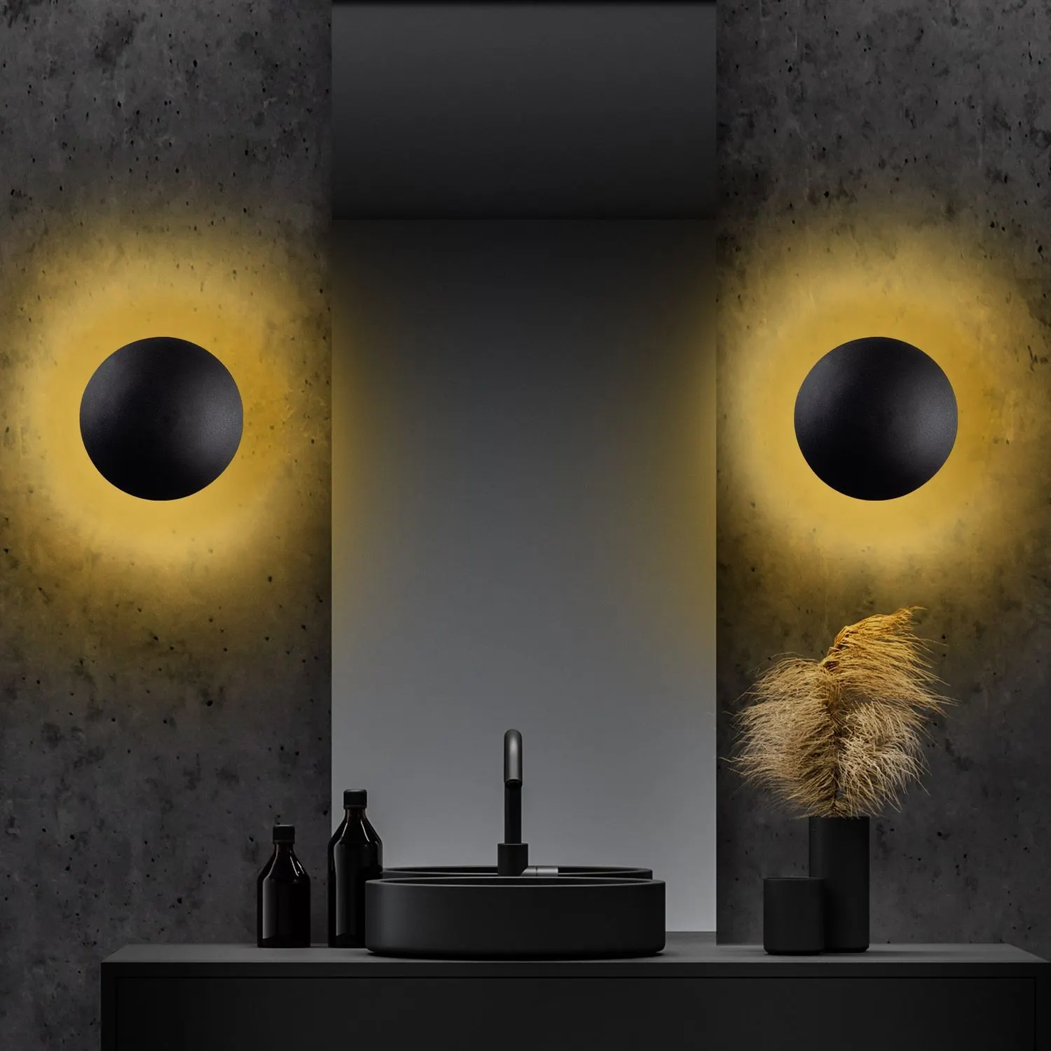 Lampa ścienna plafon YOSMA kolor czarny złoty - ASI_119FRS1545