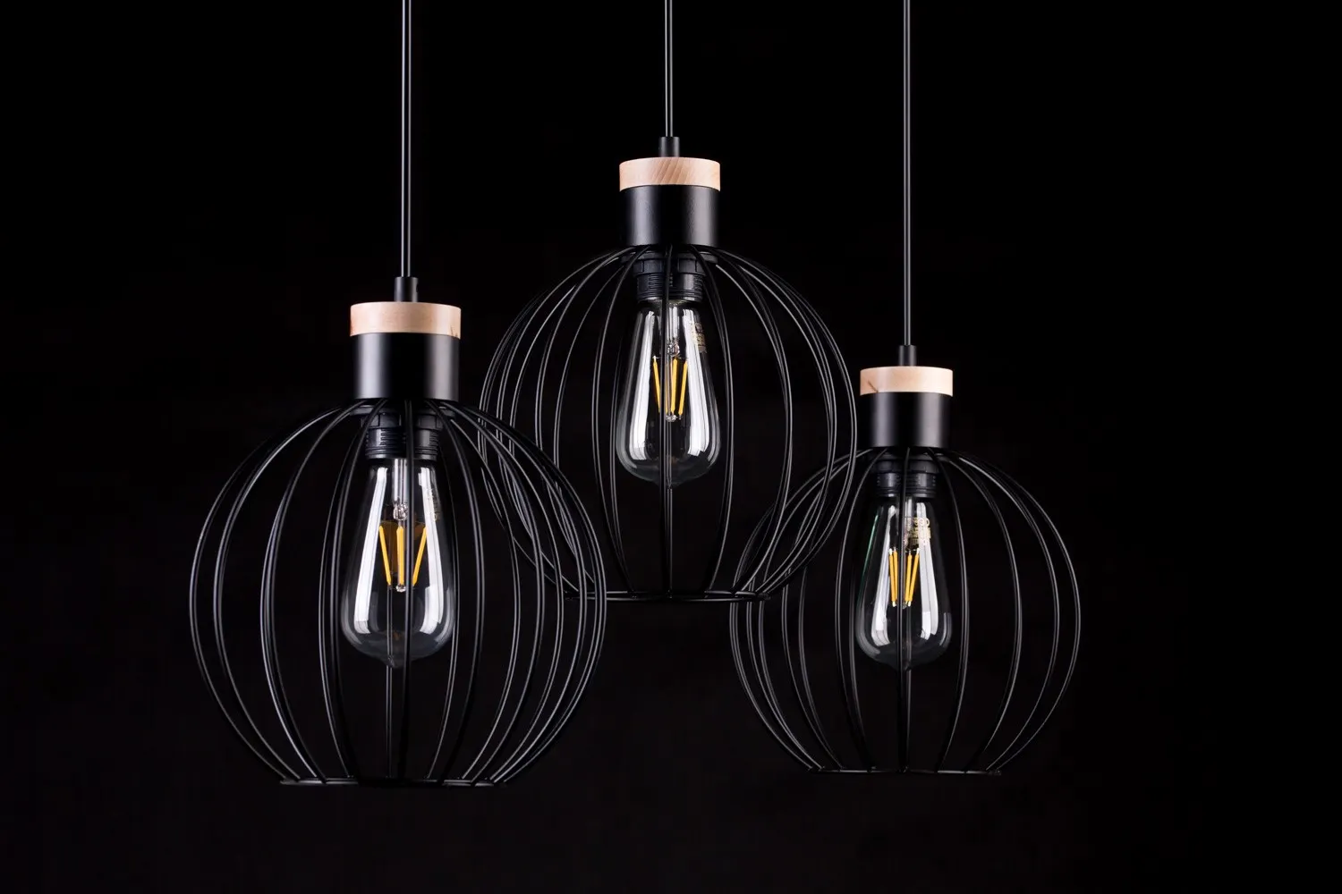 Lampa wisząca BARBADO Czarny 754/3 - 754/3