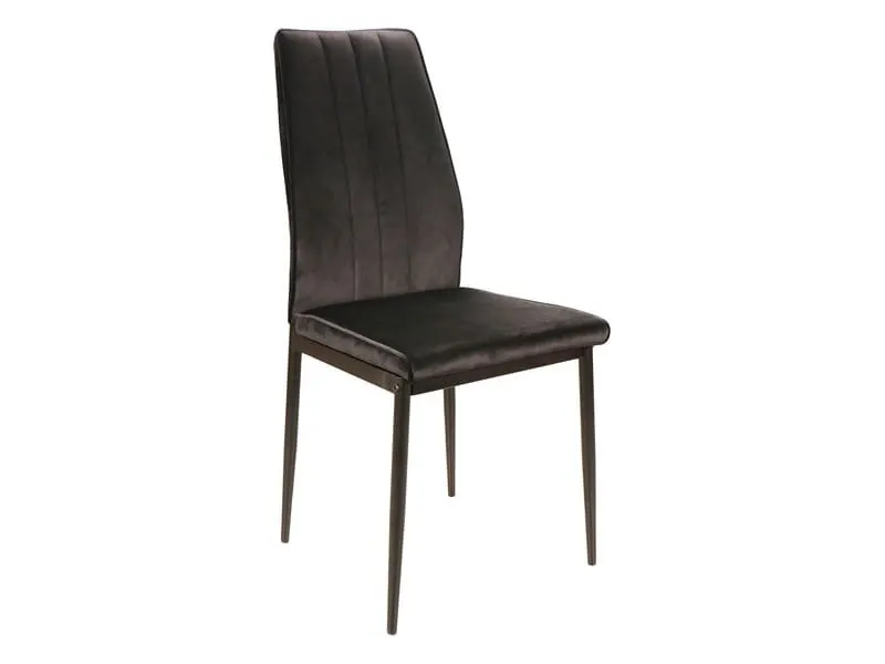 Krzesło ATOM VELVET Bluvel 19 czarne czarny stelaż Krzesło ATOM VELVET Bluvel 19 czarne czarny stelaż