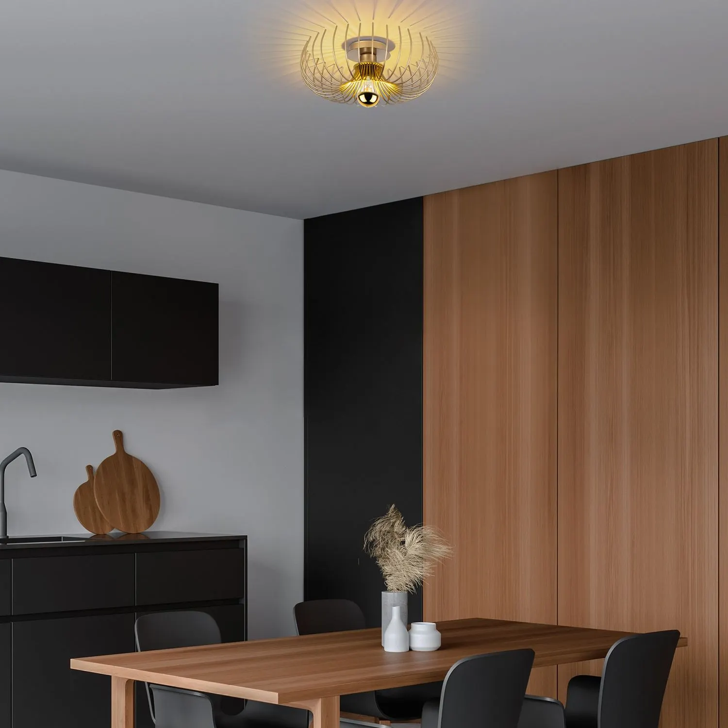 Żyrandol plafon ażurowy KARSORTEL N 641 1 ZŁOTY Asir - ASI_584TTM2127