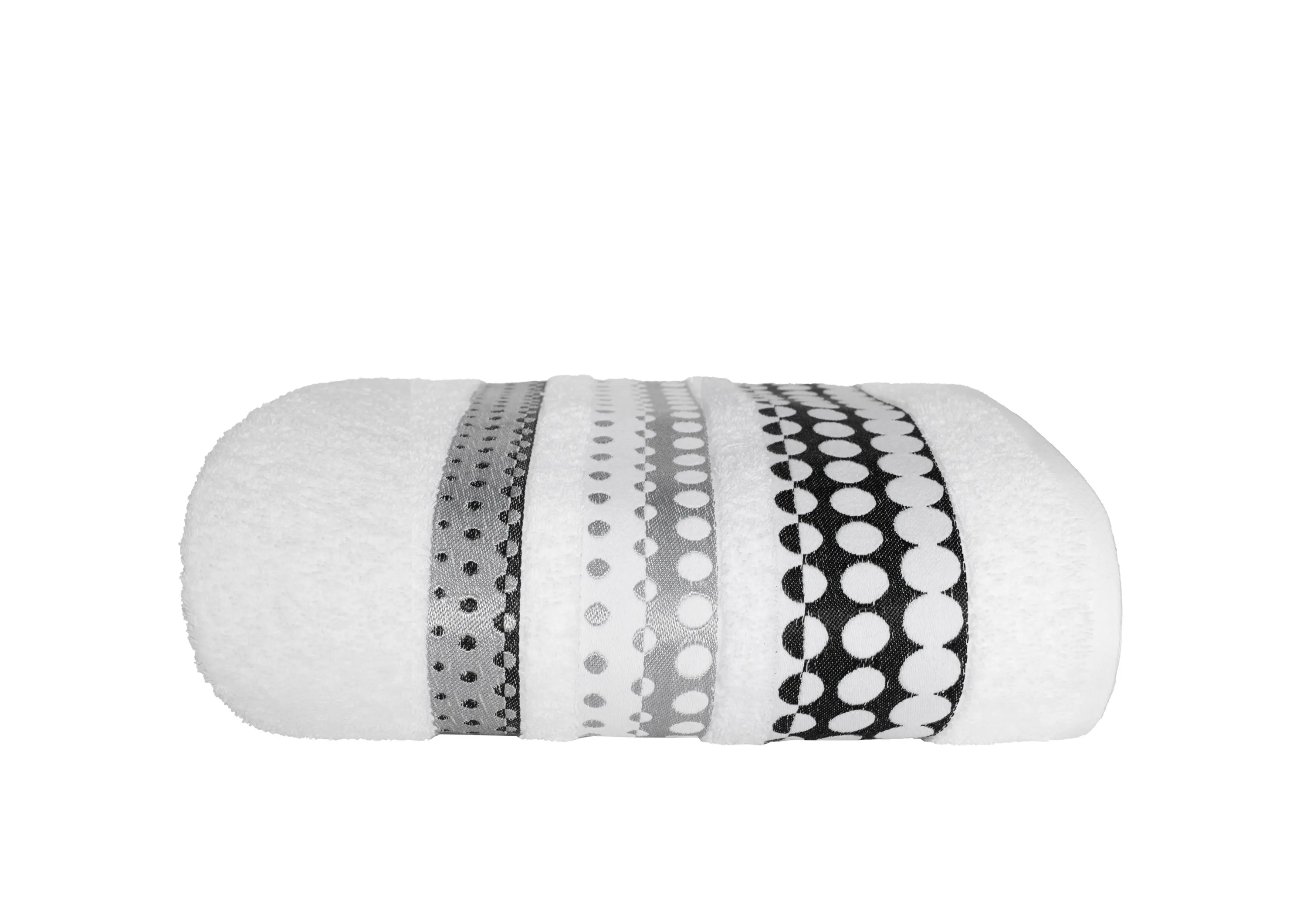 Ręcznik SILVER 70X140 żakardowy z haftem biały - FARO_8518