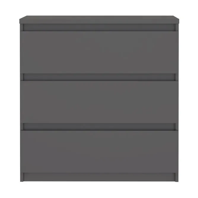 Komoda z 3 szufladami CHELSEA 77 cm Uni Wolfram szary - CHLK23-U27S