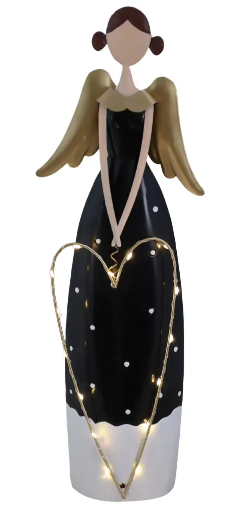 ANIOŁ metalowy LED czarno-biały ANIOŁ metalowy LED czarno-biały