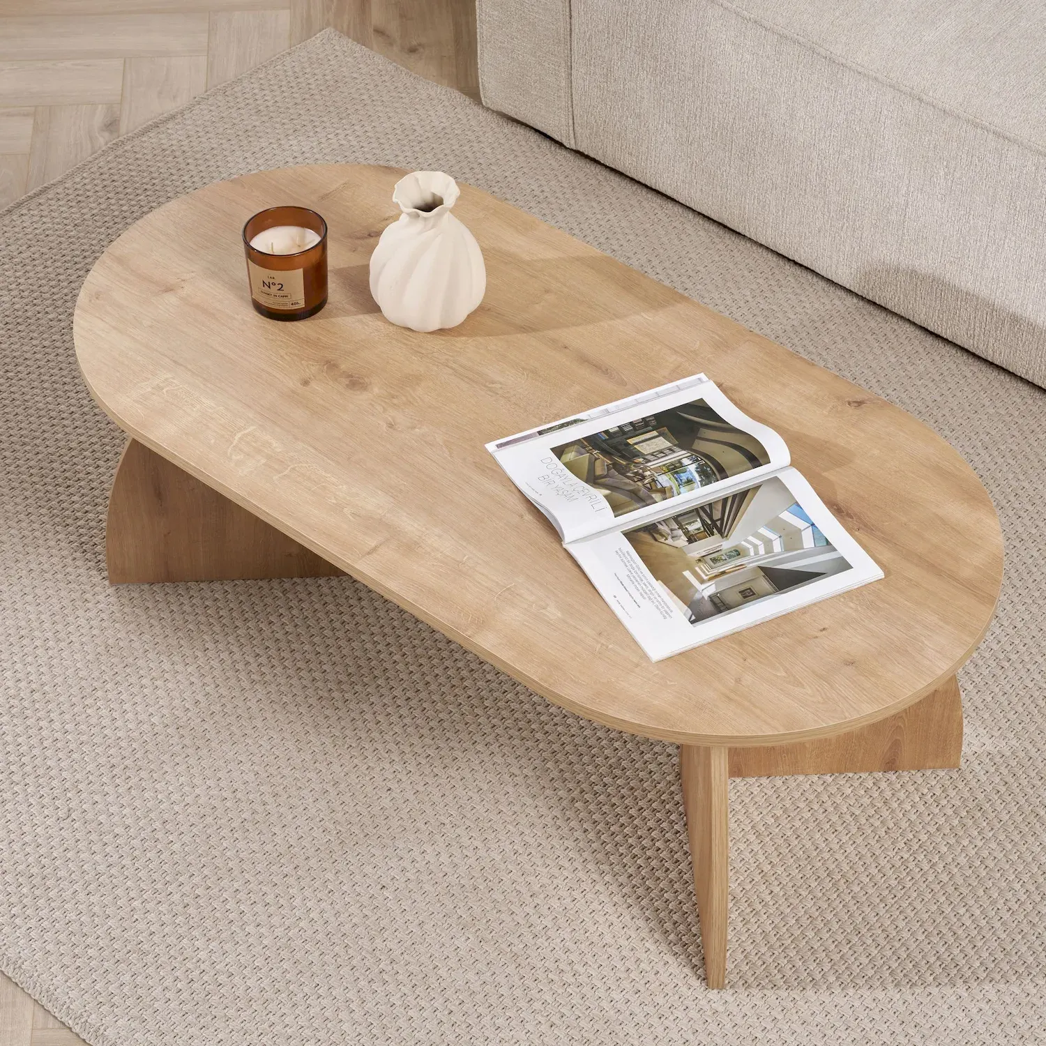 Stolik kawowy MELINA 60x120 dąb sapphire — zdjęcie 5