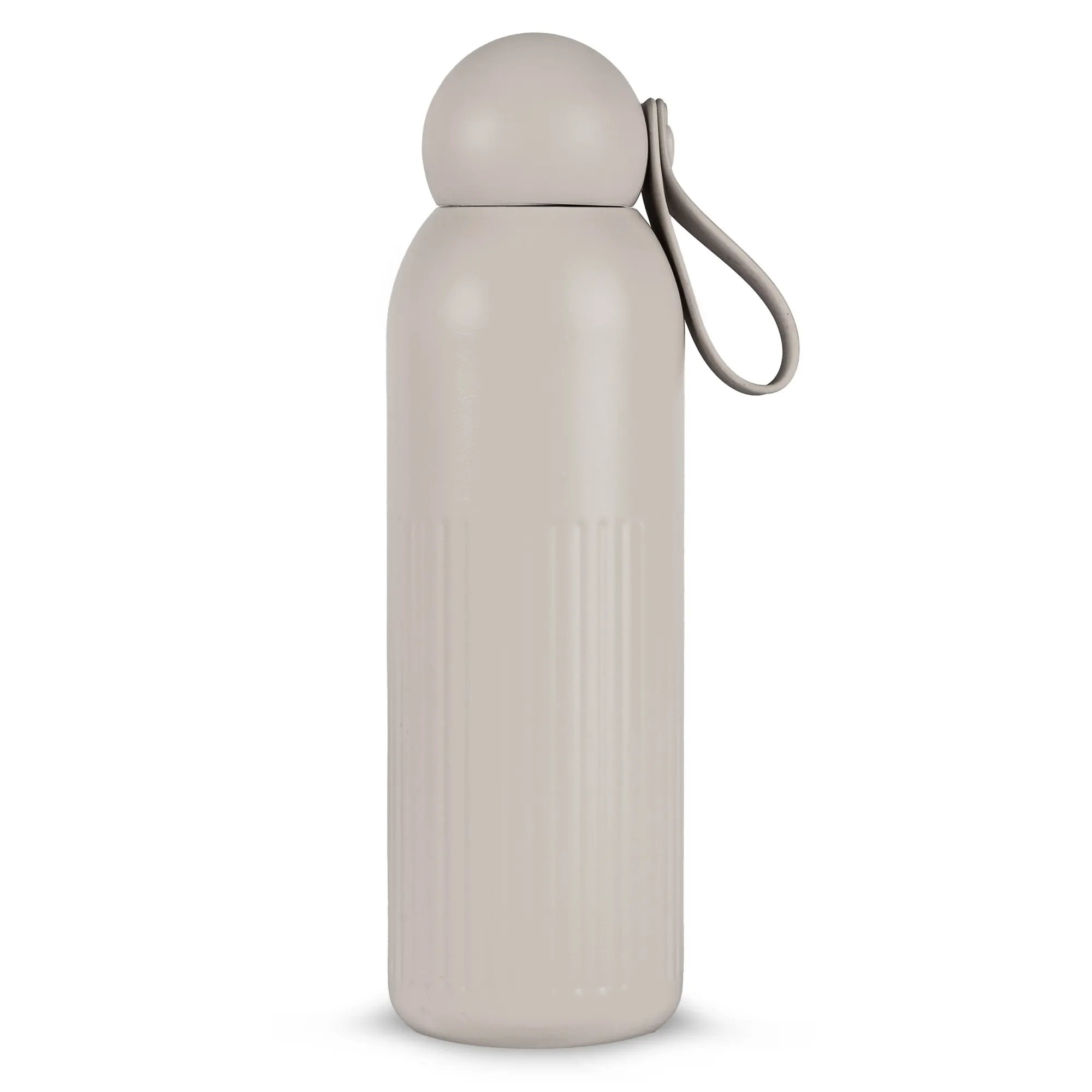 image butelka, termos, metal, szaro-beżowy, wąski