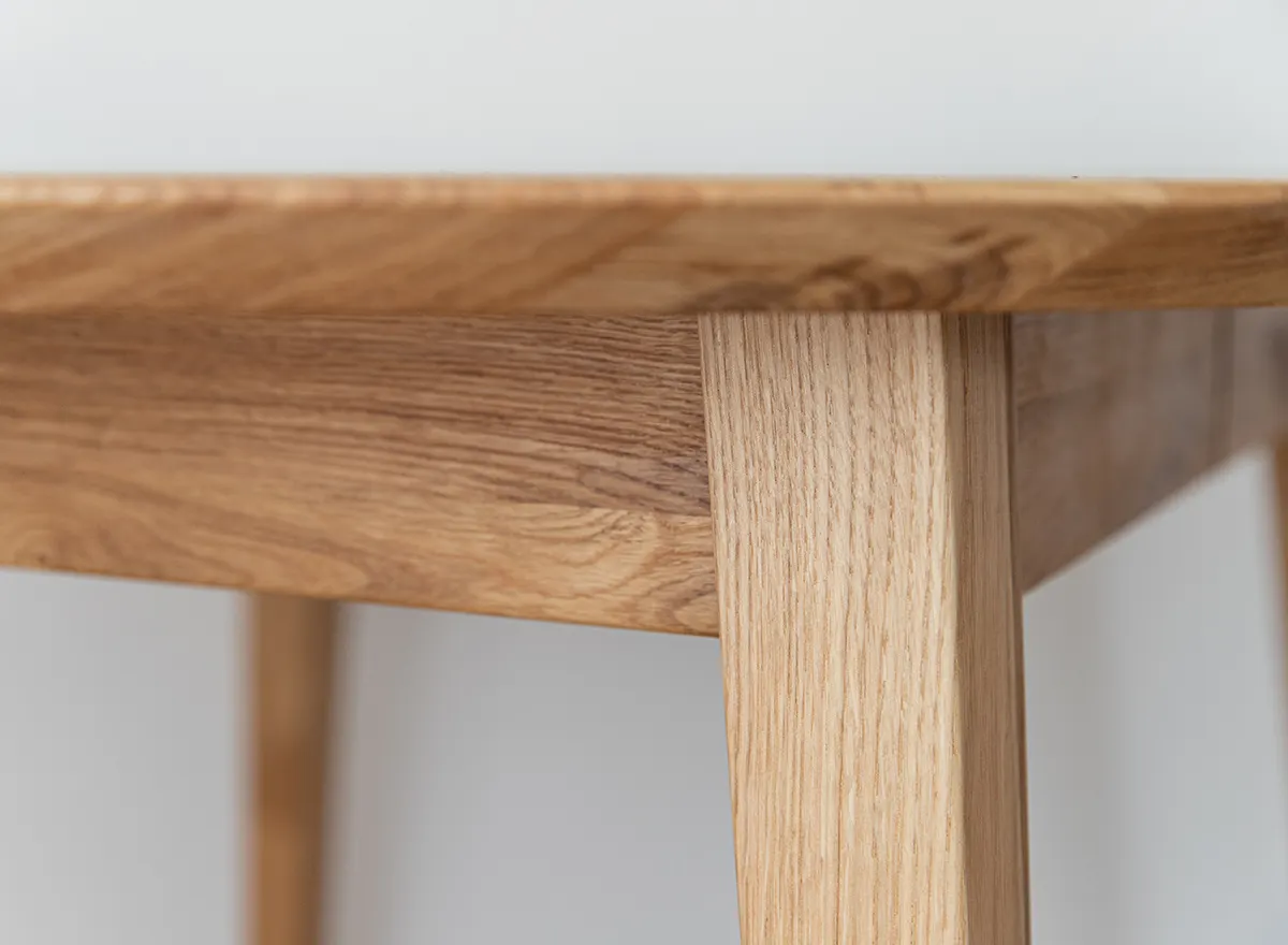 Stół dębowy okrągły ORBETELLO rozkładany 90-140 - dąb olejowany - KULSR90_50