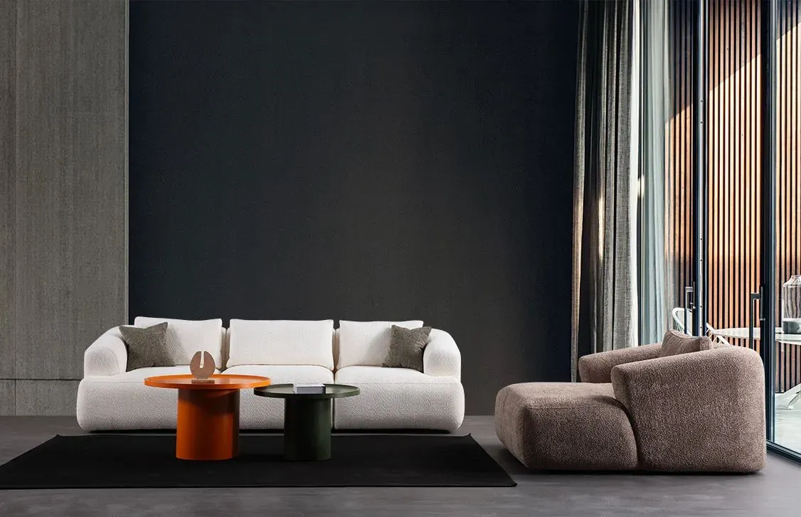 Sofa 2-osobowa SOFIA (L1 + 1R) biała