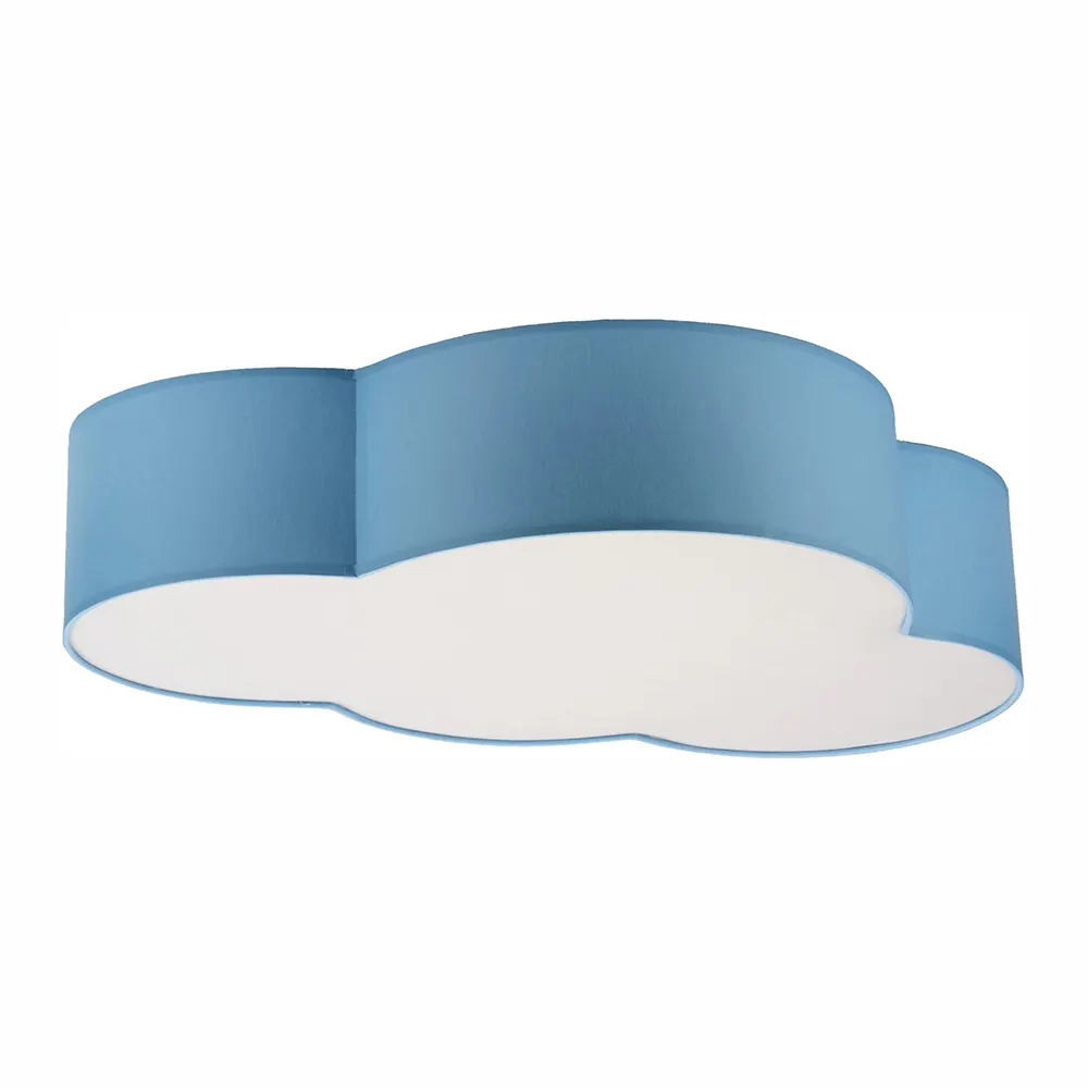 Plafon / Kinkiet CLOUD niebieski z białym kloszem w kształcie chmury 62x45x13cm