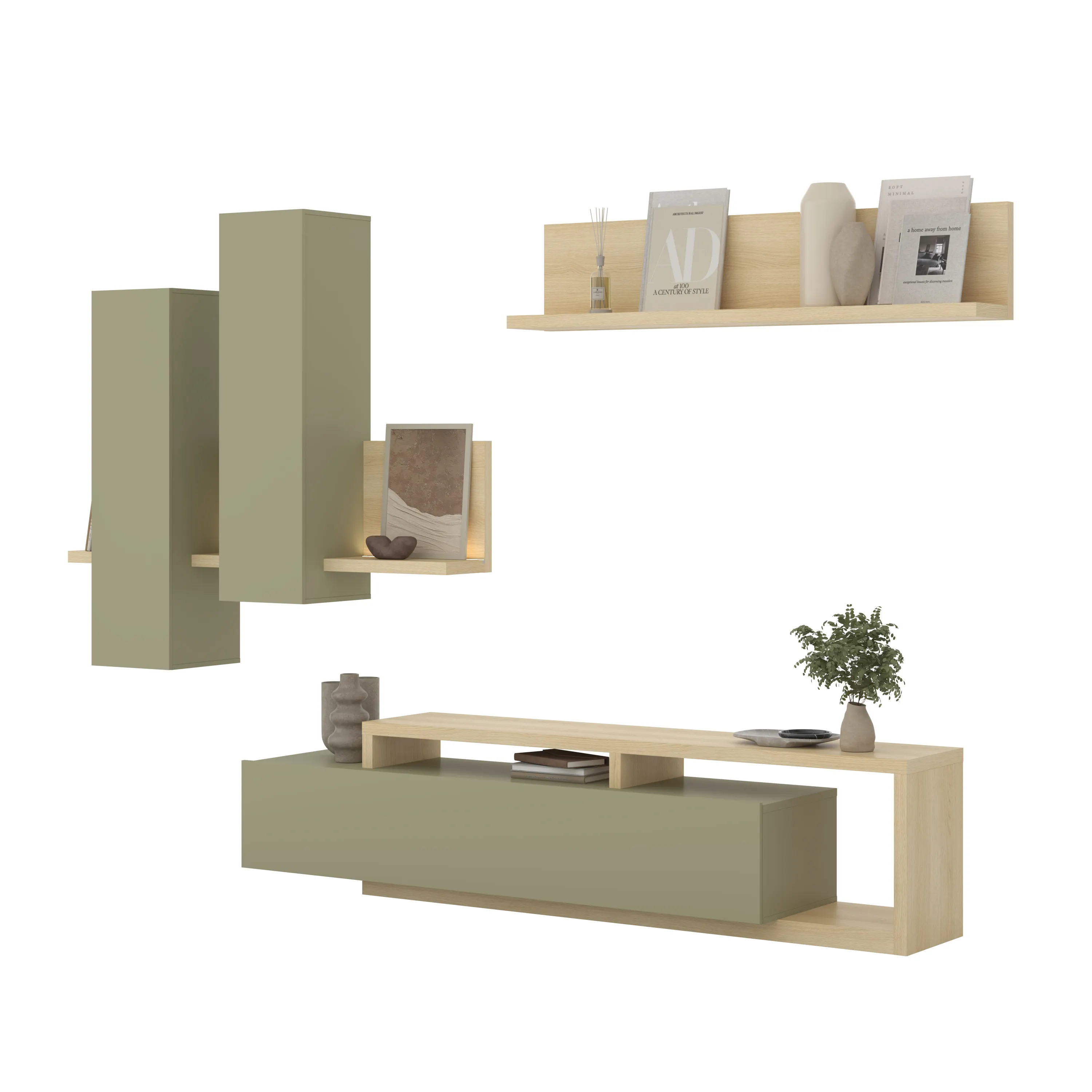 image regał, szafka, komoda, zestaw meblowy, drewniane