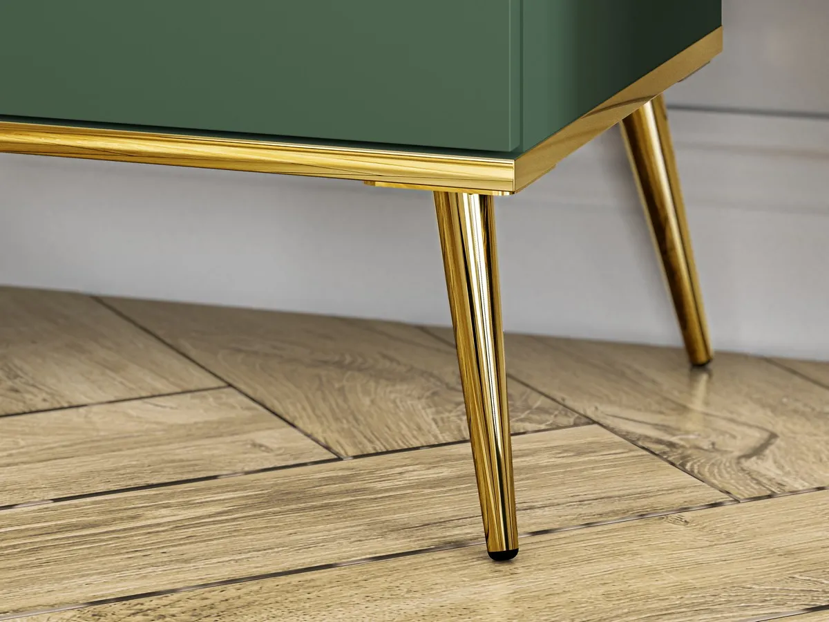 Witryna 1-drzwiowa z 2 szufladami FOREST 01 labrador, złoty - 1FORE01-001