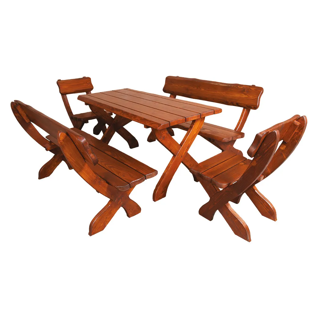 Krzesło ogrodowe drewniane MILO świerk kolor świerk tik - DR_MO230_KRZESLO