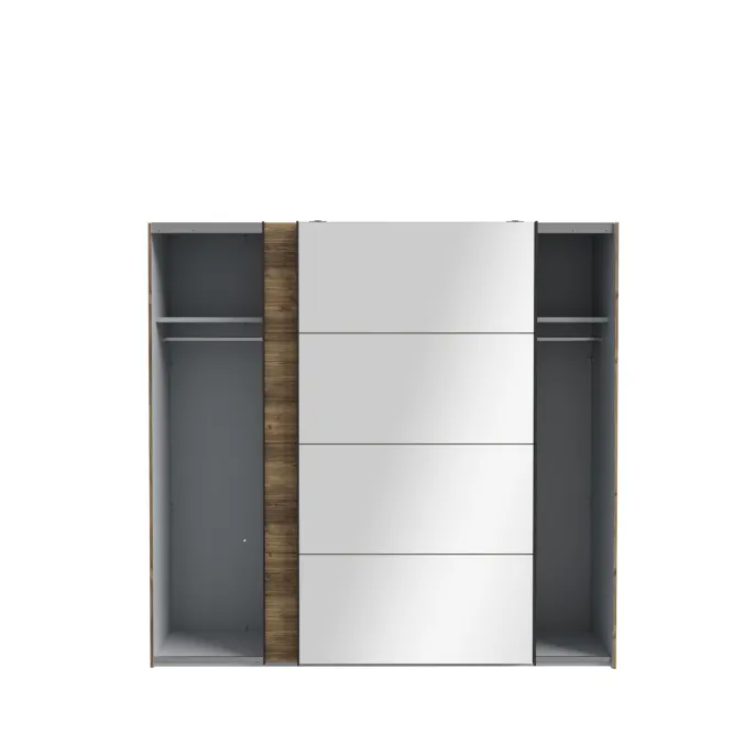 Szafa 2-drzwiowa z lustrem HAYATO, 220x210x63 cm Świerk alpejski - HYTS92411-M717