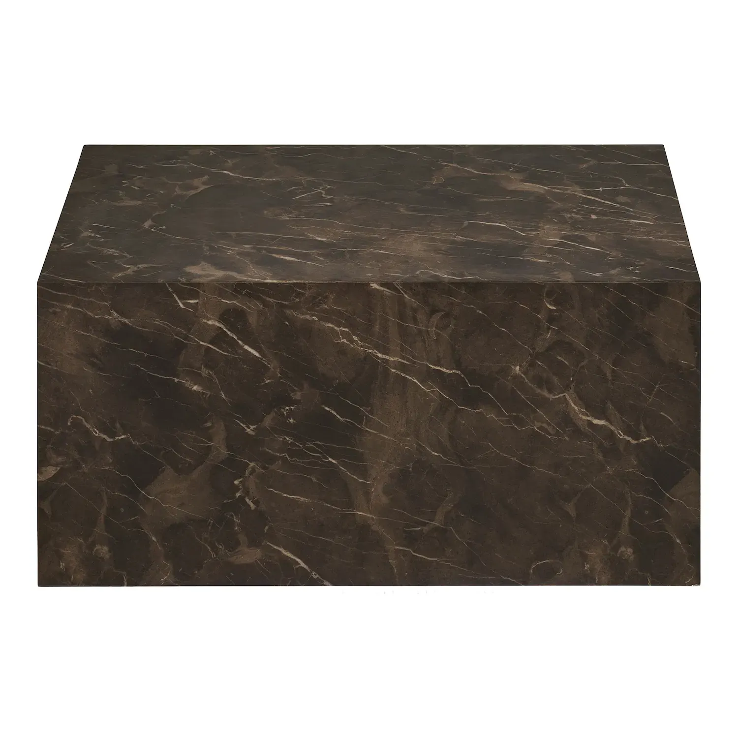 Stolik kawowy PRAGUE 60x80 brązowy efekt marmuru - 2102066