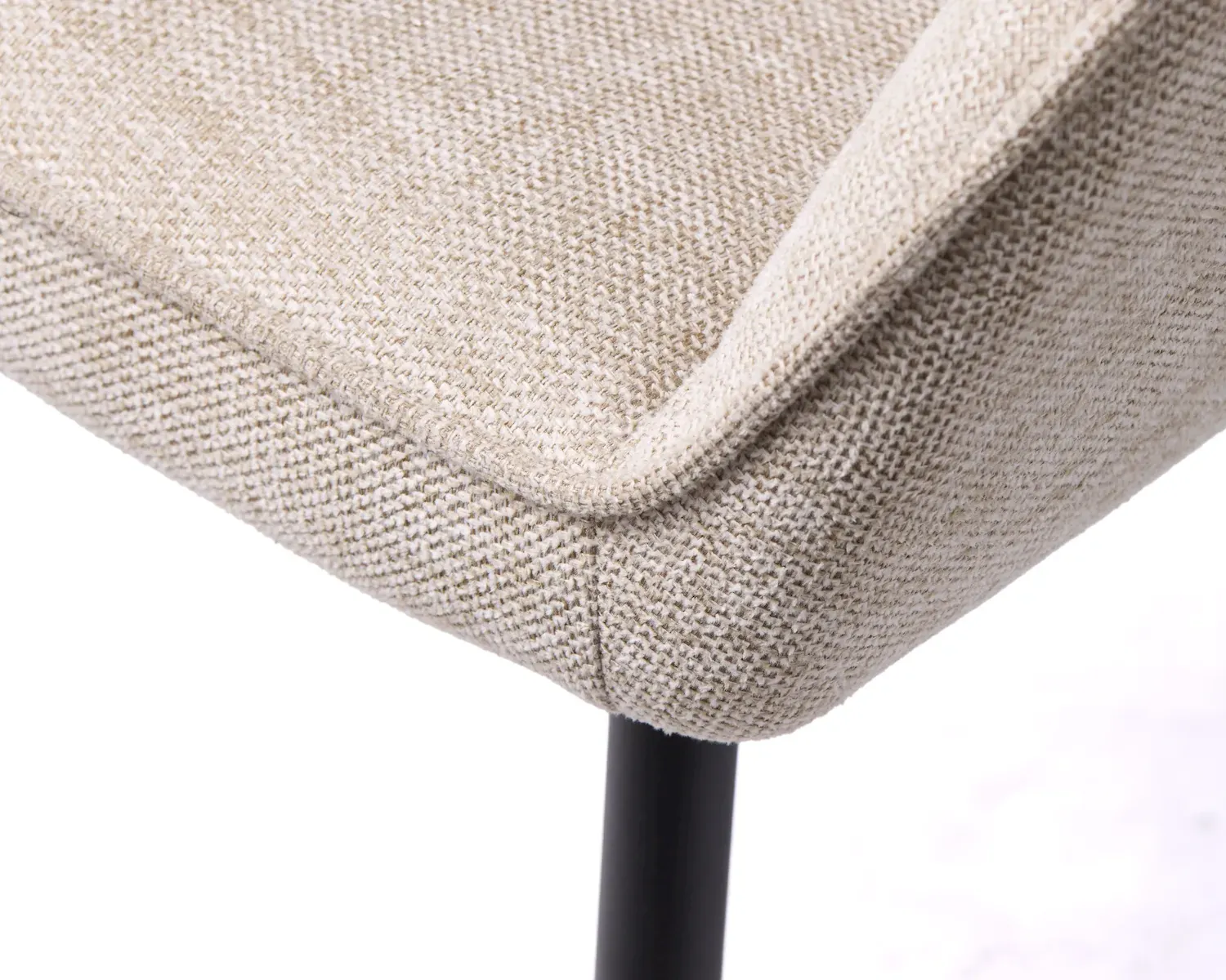 Krzesło z podłokietnikami NOLAN pikowane piaskowy - UN_50790000