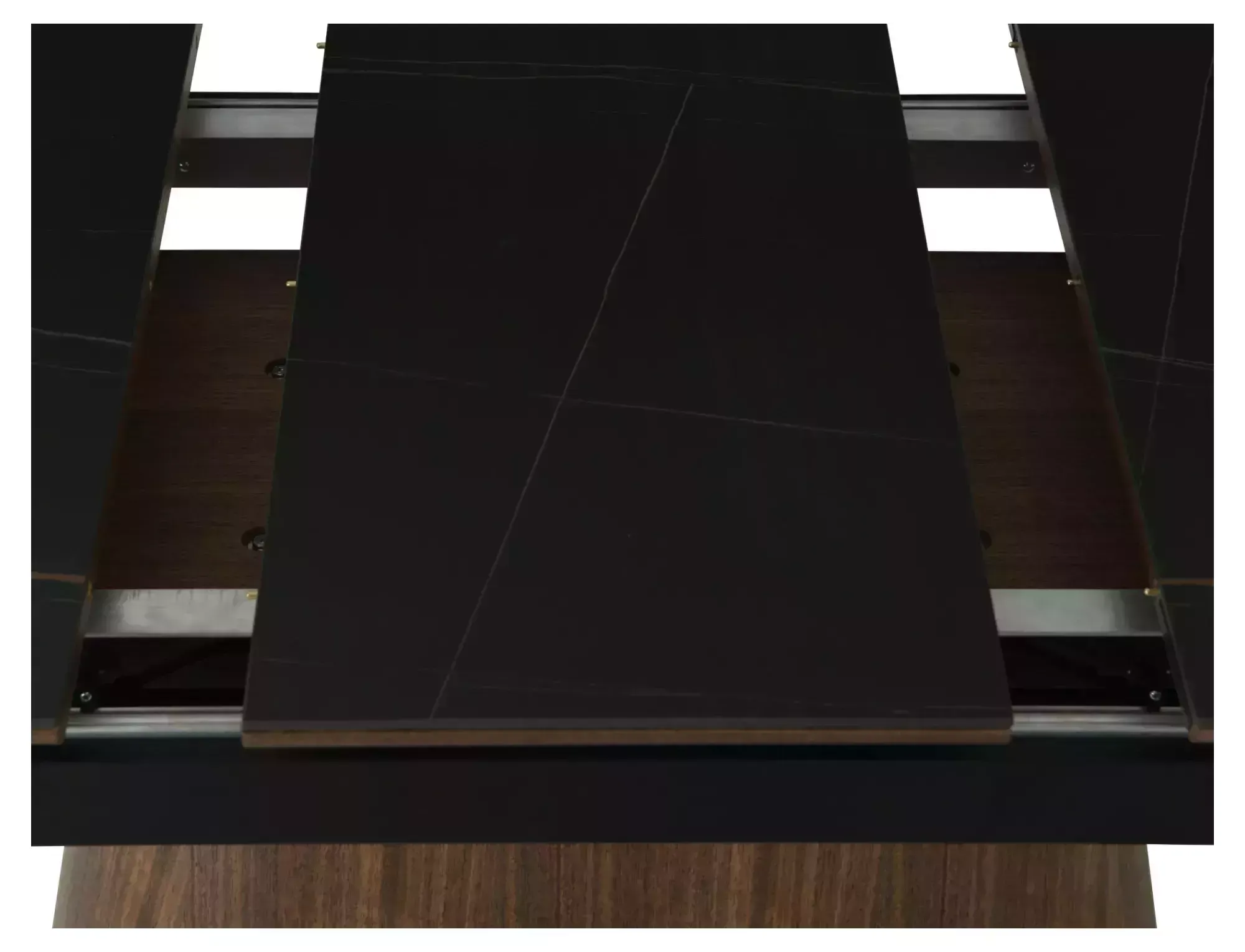 Stół rozkładany ceramiczny MONACO 90x160(200) czarny mat stelaż orzech - MONACOCOR160