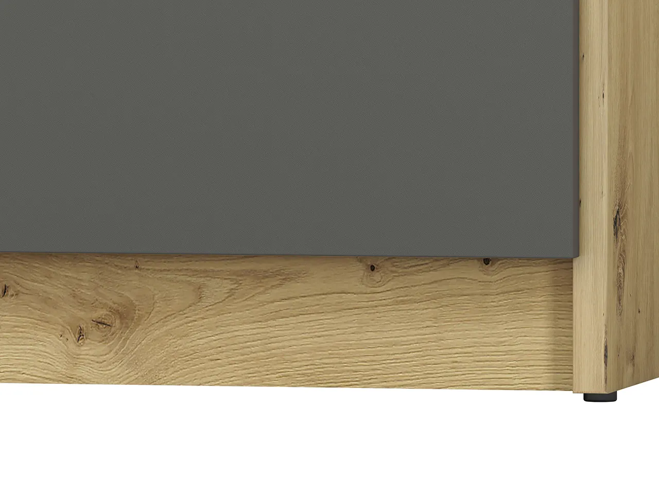 Regał 2-drzwioway z szufladą FINI 05 biały, antracyt, dąb artisan - 1FINI05-001